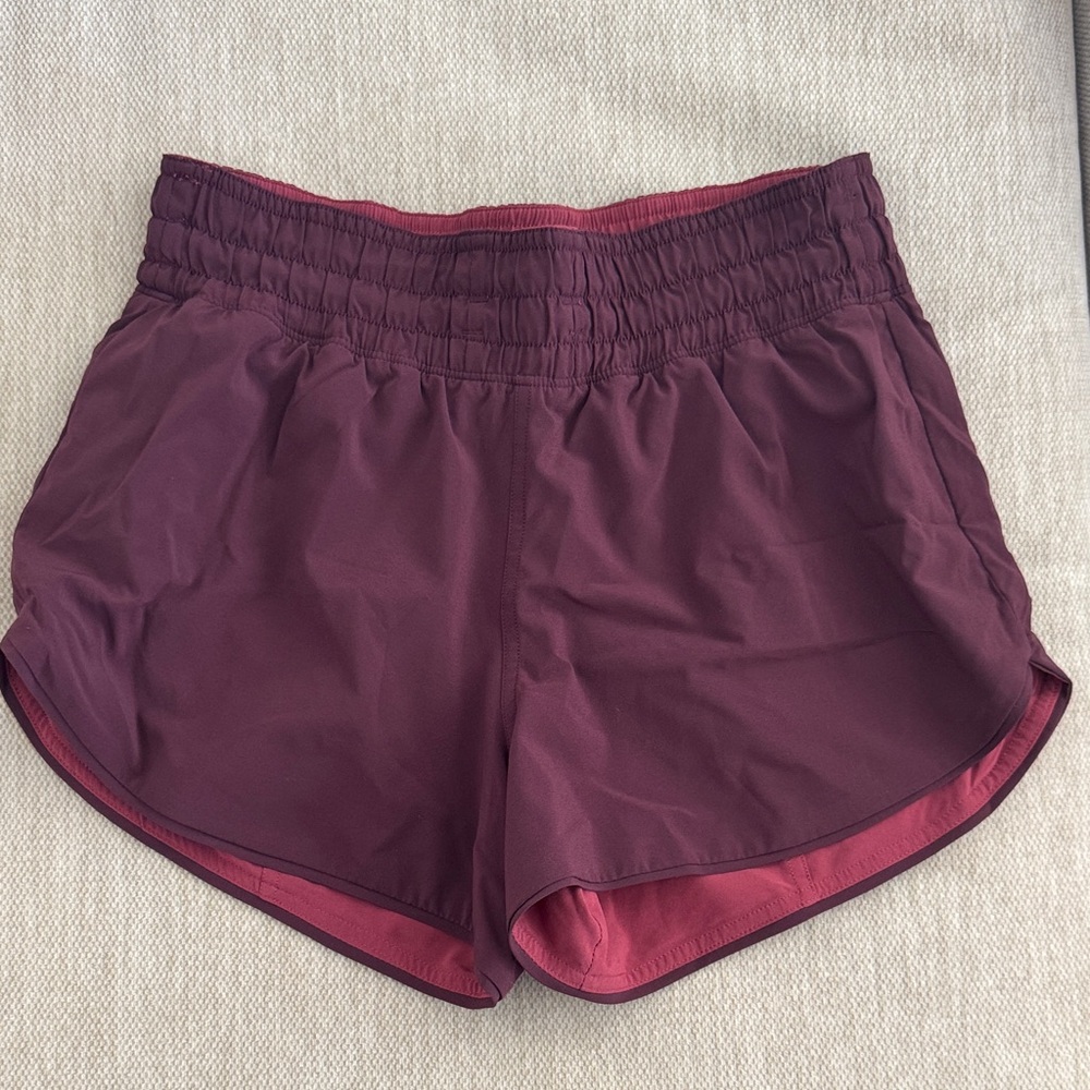 Lululemon Athletica Maroon Athletic Shorts